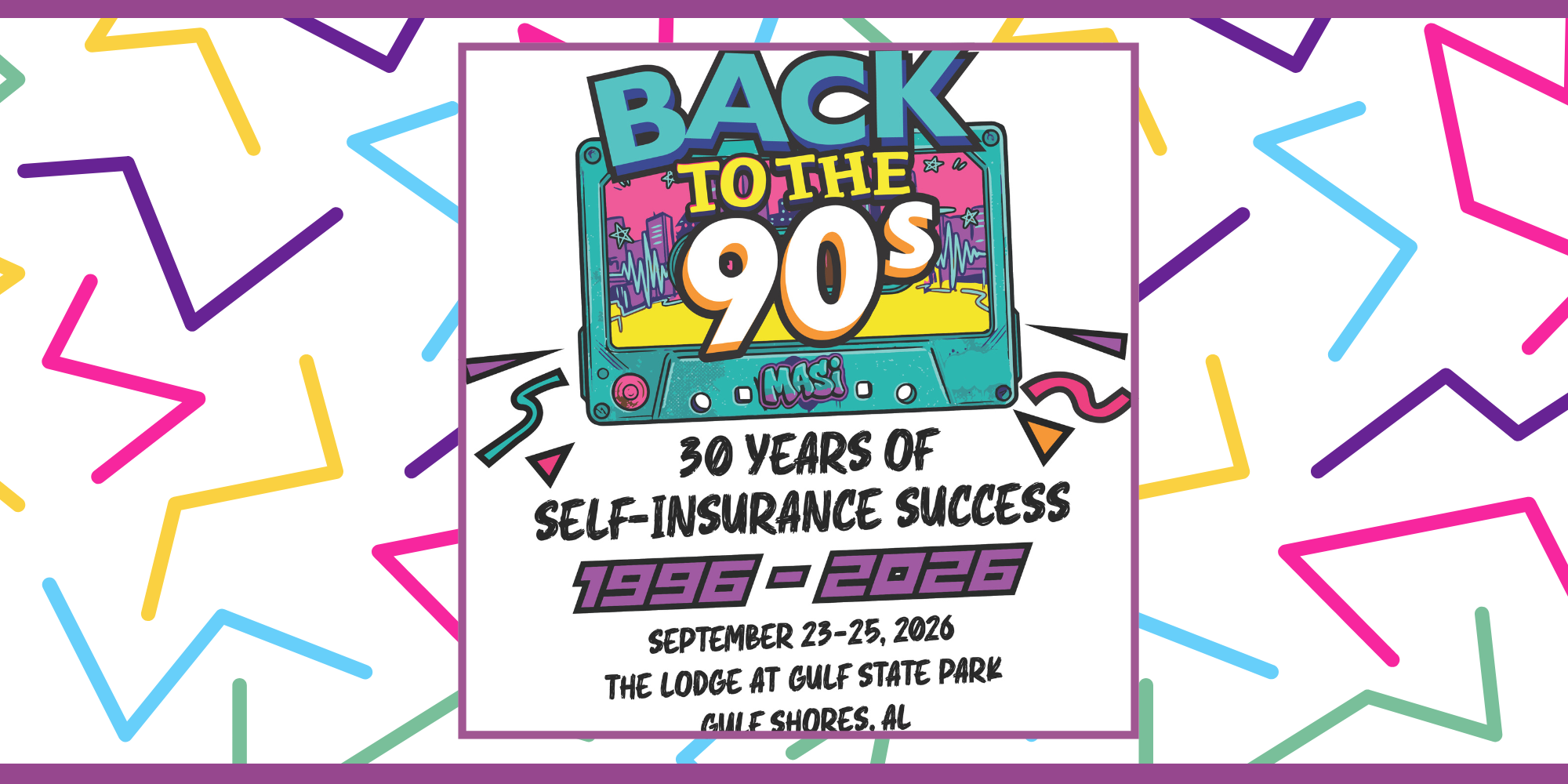 Back to the 90s MASI 30 years of self-insurance success logo
